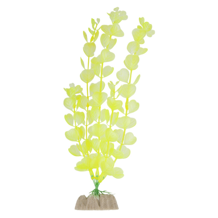 GLOFISH Растение пластиковое GLOFISH, флуоресцентное желтое 20,32 см
