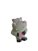 Чистый котик Игрушка для собак Бегемот серый, 11,4 см