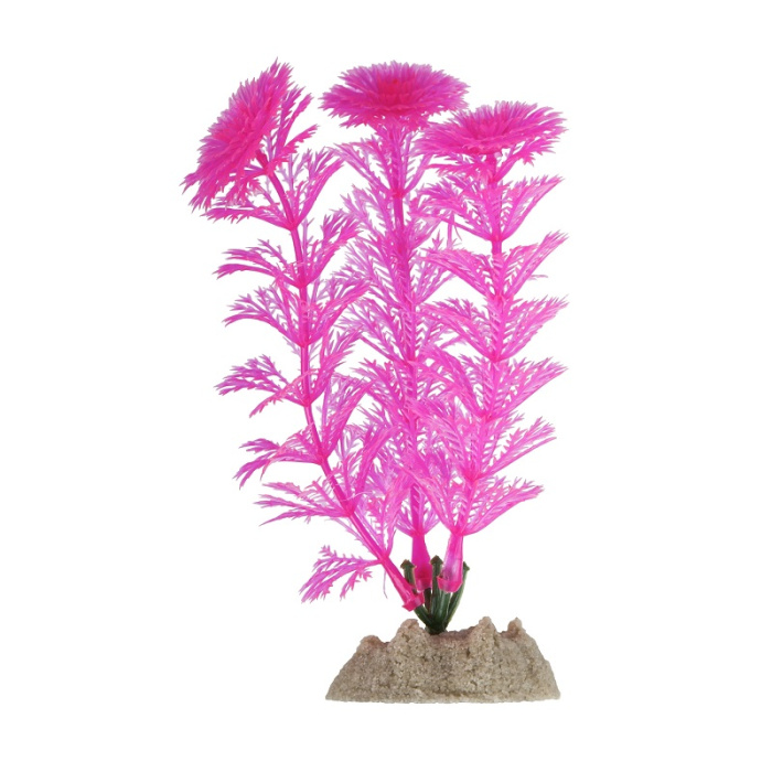 GLOFISH Растение пластиковое GLOFISH, флуоресцентное розовое 13 см