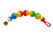 Данко-Зоо Игрушка для попугаев на тросике с колокольчиком "7 шариков" 44 см