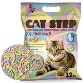 Cat Step Tofu Tutti Frutti наполнитель комкующийся растительный, 12 л