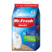 Mr.Fresh SMART, древесный наполнитель комкующийся для длинношерстных кошек,