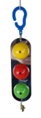 Данко-Зоо Игрушка для попугаев на зеркале с колокольчиком "3 шарика" 27 см