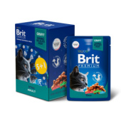 Brit Premium Промо-Набор паучи 5+1 для взрослых кошек утка в соусе 85 г
