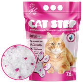 Cat Step Arctic Pink силикагелевый наполнитель для кошек розовые гранулы, 7,6 л