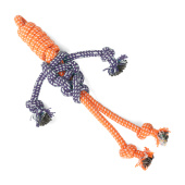 Triol Игрушка для собак "Веревка - пляшущий человечек", оранжевая, 26 см