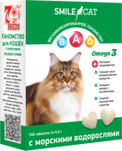 Smile Cat Лакомство для кошек с морскими водорослями, 100 т. 60 г