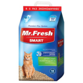 Mr.Fresh SMART, древесный наполнитель комкующийся для короткошерстных кошек,