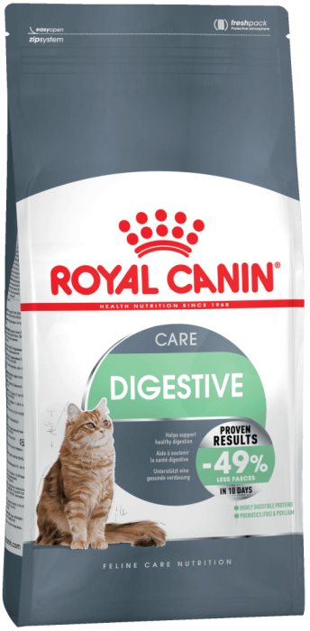 Royal Canin Digestive Care, диетический сухой корм для взрослых кошек с расстройствами пищеварения от 1 года,400 гр, 2 кг, 10 кг, 4 кг