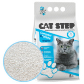 Cat Step Compact White Original, наполнитель комкующийся минеральный, 5 л