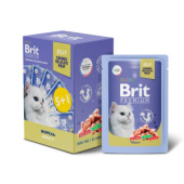Brit Premium Промо-Набор паучи 5+1 для взрослых кошек форель в желе 85 г