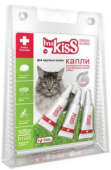Ms.Kiss Капли для ухода за шерстью животных и отпугивания насекомых для крупных кошек, 3 пипетки