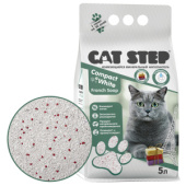 Cat Step Compact White French Soap, наполнитель комкующийся минеральный, 5 л