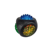Догман Игрушка для собак из термопластичной резины Мяч разноцветный светящийся, 7,7 см
