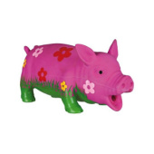 Trixie Игрушка для собак Свинья в цветочек, 20 см