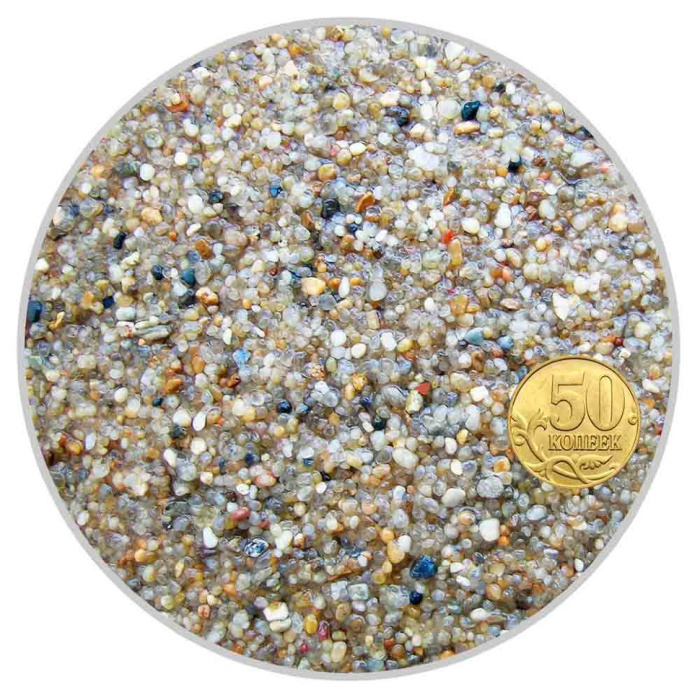 Биодизайн Кварцевый песок желтый 0.8-2 мм. Пакет 4 л. 5 кг