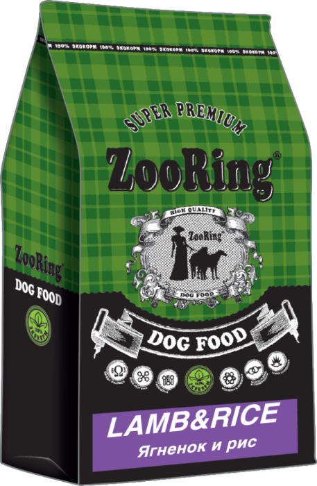 ZOORING ADULT DOG LAMB&RICEСухой корм для собак средних и крупных пород Ягненок и Рис без пшеницы,20 кг, 10 кг, 2 кг