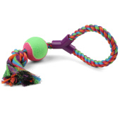 Triol Игрушка для собак "Верёвка с петлёй, мяч", d65/380мм