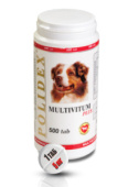 T.E.C. Pharmacephtic Polidex Multivitum plus поливитаминный комплекс для собак, 500 таблеток