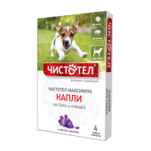 Чистотел Капли против блох и клещей Максимум для собак, 1 пипетка на 10 кг, 4 пипетки по 1 мл