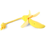 Triol Игрушка для собак из латекса "Банан с веревкой", 155/435мм