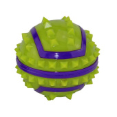 Догман Игрушка для собак из термопластичной резины Мяч с шипами для массажа десен, 7 см