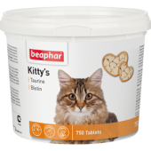 Beaphar Кормовая добавка Kitty's + Taurine-Biotine с биотином и таурином для кошек, 750 таблеток