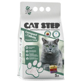 Cat Step Compact White French Soap, наполнитель комкующийся минеральный, 5 л