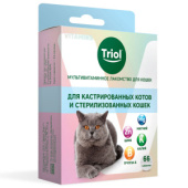Triol Мультивитаминное лакомство для кошек "Для кастрированных котов и стерилизованных кошек", 33 г