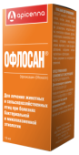 Apicenna ОФЛОСАН для лечения животных, включая сельскохозяйственных птиц, при болезнях бактериальной и микоплазменной этиологии