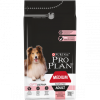 Pro Plan для взрослых собак средних пород с чувствительной кожей с комплексом OPTIDERMA® с лососем и рисом,1,5 кг, 14 кг, 3 кг, 7 кг