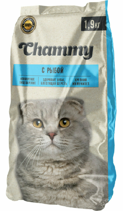 Chammy сухой корм для кошек, с рыбой, (1,9 кг, 5, 20, 37)