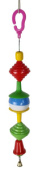 Данко-Зоо Игрушка для попугаев на тросике с колокольчиком "Гантеля большая" 35 см
