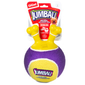GiGwi Игрушка для собак Мяч теннисный c ручками желтый 18см, серия JUMBALL