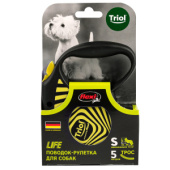 Triol Поводок-рулетка для собак Flexi Life Geometry Yellow S 5м до 12кг, трос