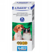 АВЗ Альбен С для собак и кошек от глистов, 3 таблетки