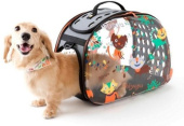 IBIYAYA Складная сумка-переноска для собак и кошек до 6 кг прозрачная дизайн Cats&Dogs