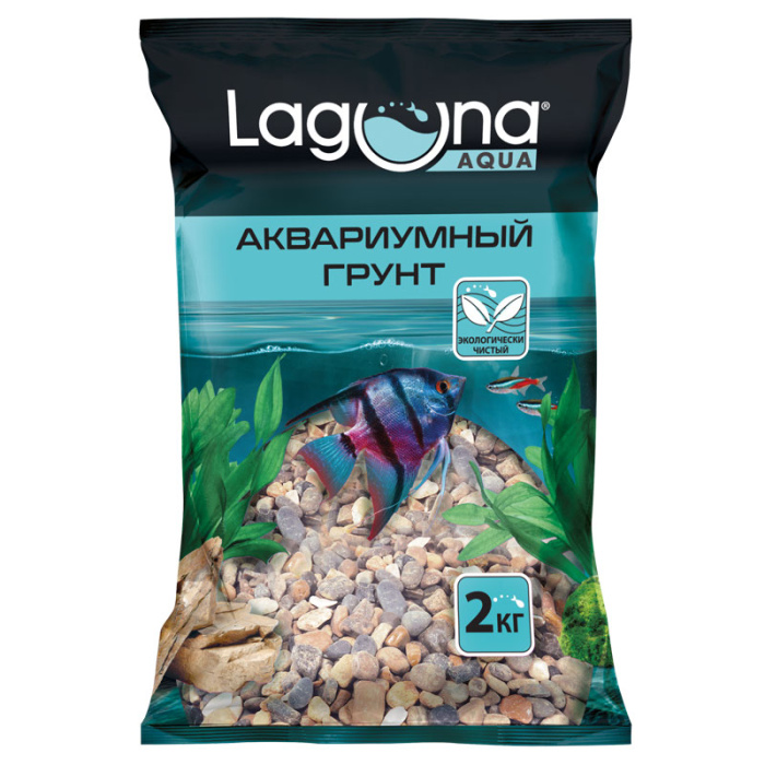 Laguna AQUA Грунт "Светло-коричневый меланж", 2-4 мм, 2 кг