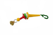 Данко-Зоо Игрушка для попугаев на тросике с колокольчиком "Конус"29 см