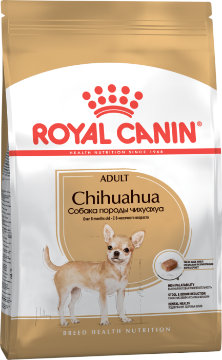 Royal Canin Chihuahua Adult, сухой корм для собак породы Чихуахуа,3 кг, 1,5 кг, 500 гр