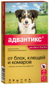 Bayer Адвантикс Капли против клещей и блох для собак весом от 10 до 25 кг, 4 пипетки