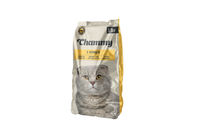 Chammy сухой корм для кошек, с курицей, (1,9 кг, 5, 20, 37)