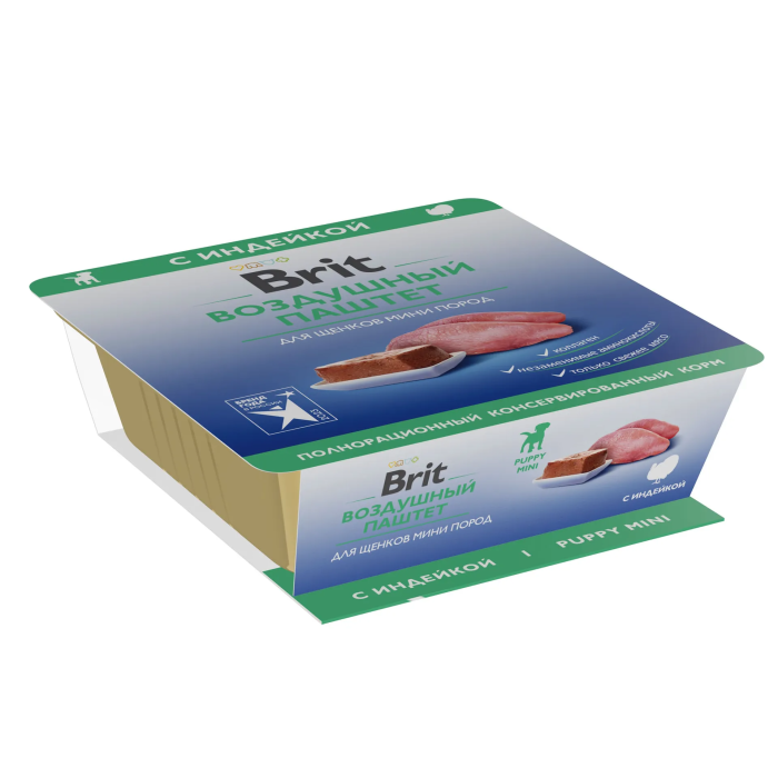 Brit Premium Воздушный паштет с индейкой для щенков мини пород, 100 г
