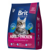 Brit Premium Cat Adult Chicken. Полнорационный сухой корм премиум класса с курицей для взрослых кошек,0,8 кг, 2 кг., 400 г, 8 кг