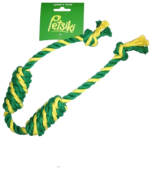 Petsiki Сарделька канатная 2шт средняя (желтый-зеленый-зеленый)