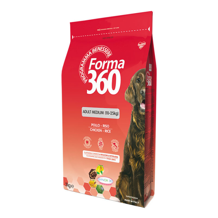 Forma 360 корм для собак средних пород, курица, рис,12 кг, 3 кг