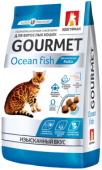 Полнорационный сухой корм для взрослых кошек. Gourmet, Океаническая рыба Ocean fish. 0,35 кг_4640001314728
