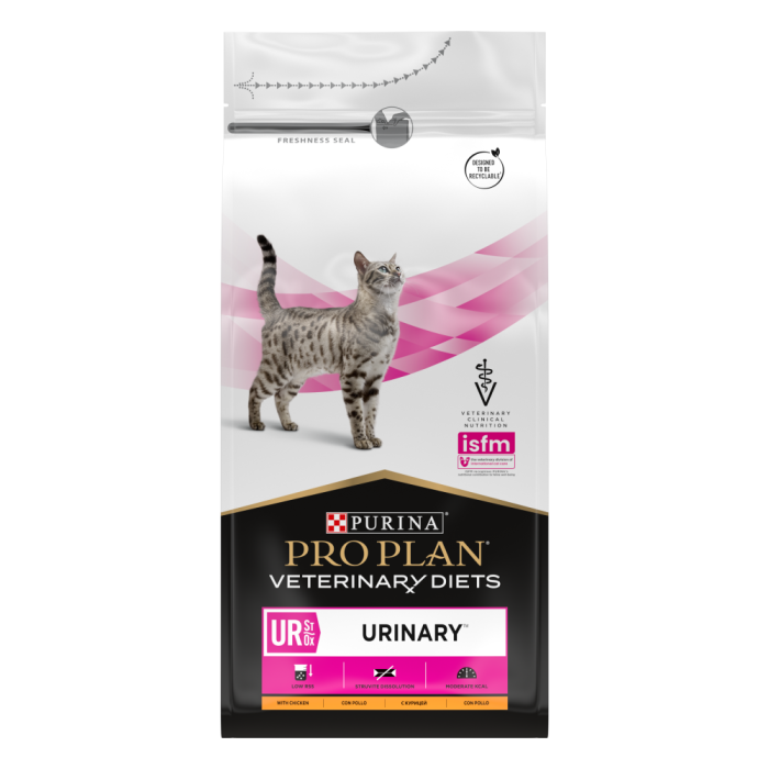 Purina Veterinary Diet UR St/Ox Urinary для взрослых кошек при болезни мочевыводящих путей, с курицей,1,5 кг, 350 гр, 5 кг
