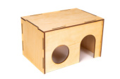 Ашера Домик для грызунов деревянный для кролика большой квадратный без дна