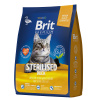 Brit Premium Cat Duck & Chicken Sterilised. Полнорационный сухой корм премиум класса с уткой и курицей для взрослых стерилизованных кошек,400 г, 0,8 кг, 2 кг, 8 кг